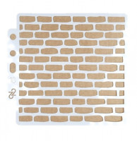 Трафарет Кирпичная стена 13*13см