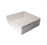 Коробка  с пластиковой крышкой Серебро 20*20*7 см