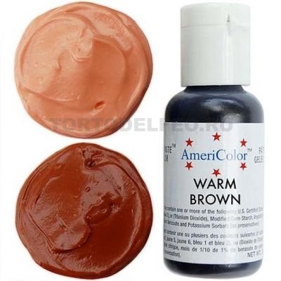 Краситель гелевый Америколор 21гр Chocolate brown (шоколадный коричневый) 104